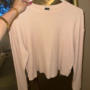Wild Fable Blush Ribbed Knit Top